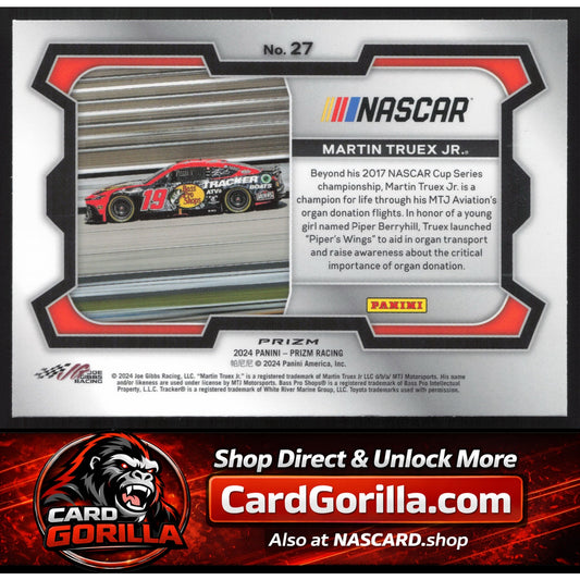 2024 Panini Prizm #27 Martin Truex Jr. White Sparkle