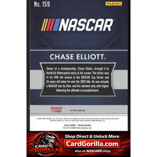 2025 Panini Prizm #159 Chase Elliott White Sparkle