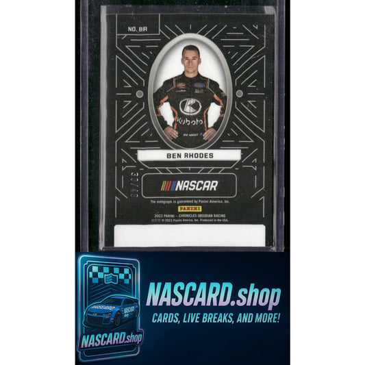2023 Chronicles Ben Rhodes Obsidian Signatures Electric Etch Purple #/49 - NASCARD.shop