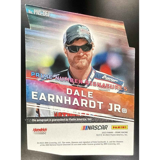 2023 Panini Prime Dale Earnhardt Jr #PNS-DEJ Die Cut Number Signatures /75