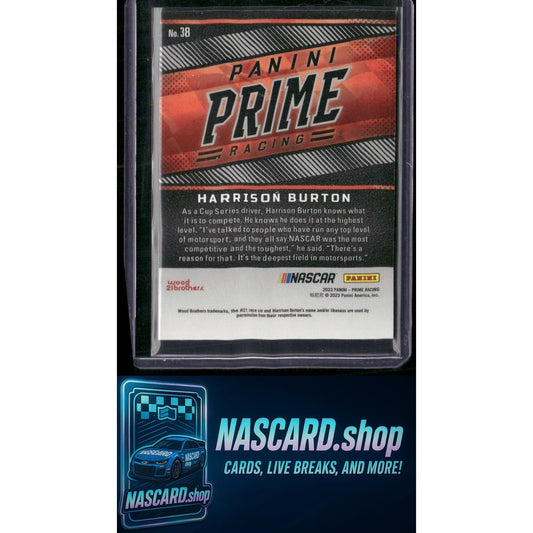 2023 Panini Prime #38 Harrison Burton Purple #/5 - NASCARD.shop
