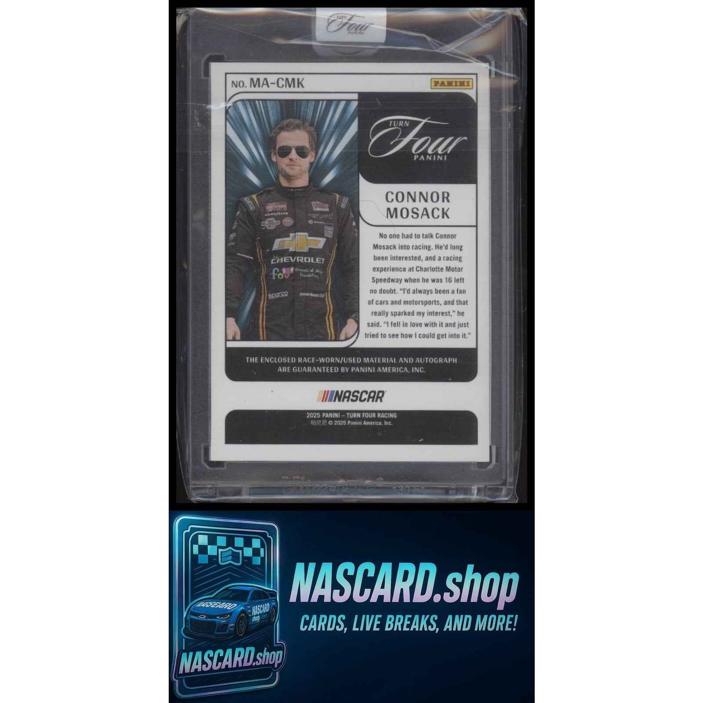 2025 Panini Turn Four Connor Mosack Memorabilia Autographs Holo Silver #/75