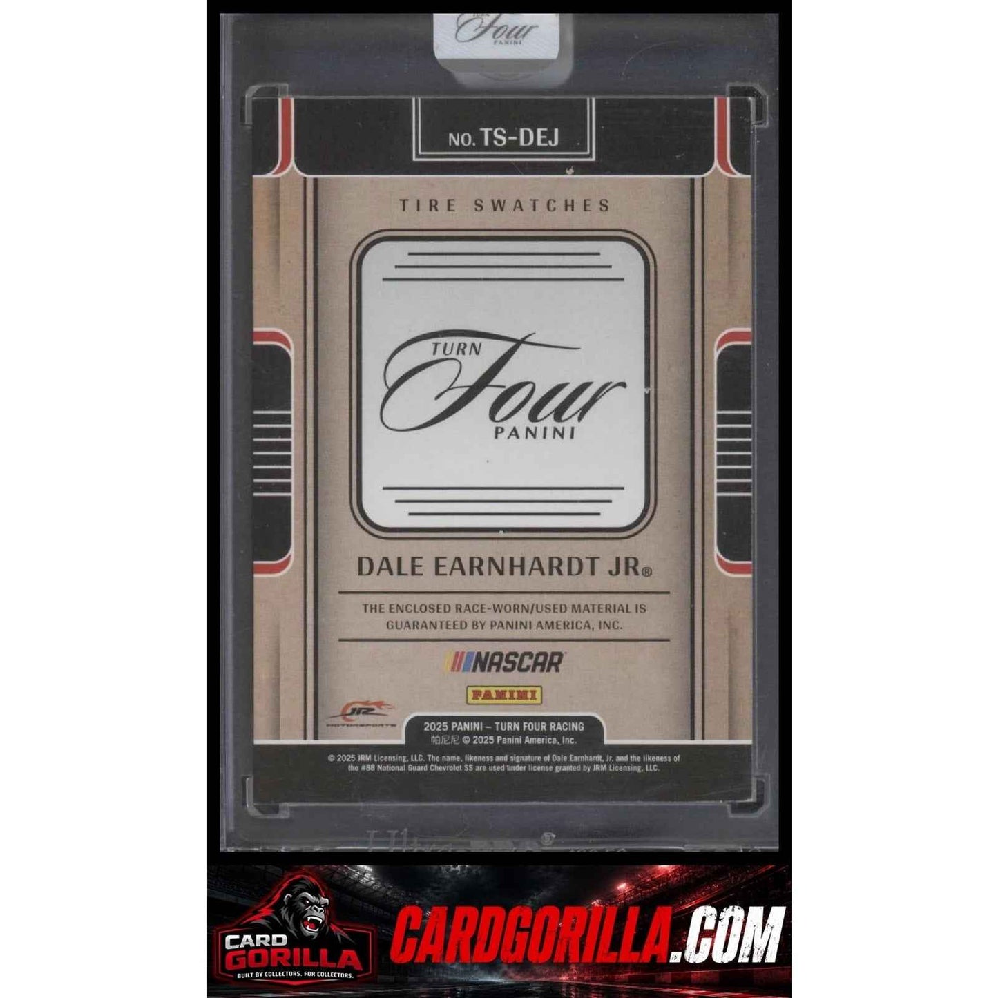 2025 Panini Turn Four #TS-DEJ Dale Earnhardt Jr Tire Swatches Blue #03/49