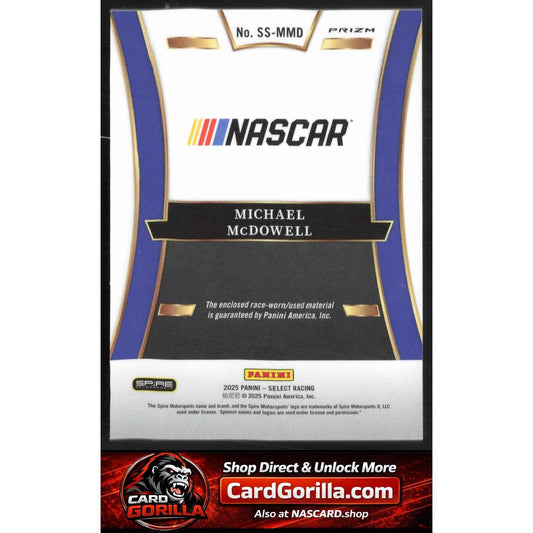 2025 Panini Select #SS-MMD Michael McDowell Selective Swatches Ice Prizms