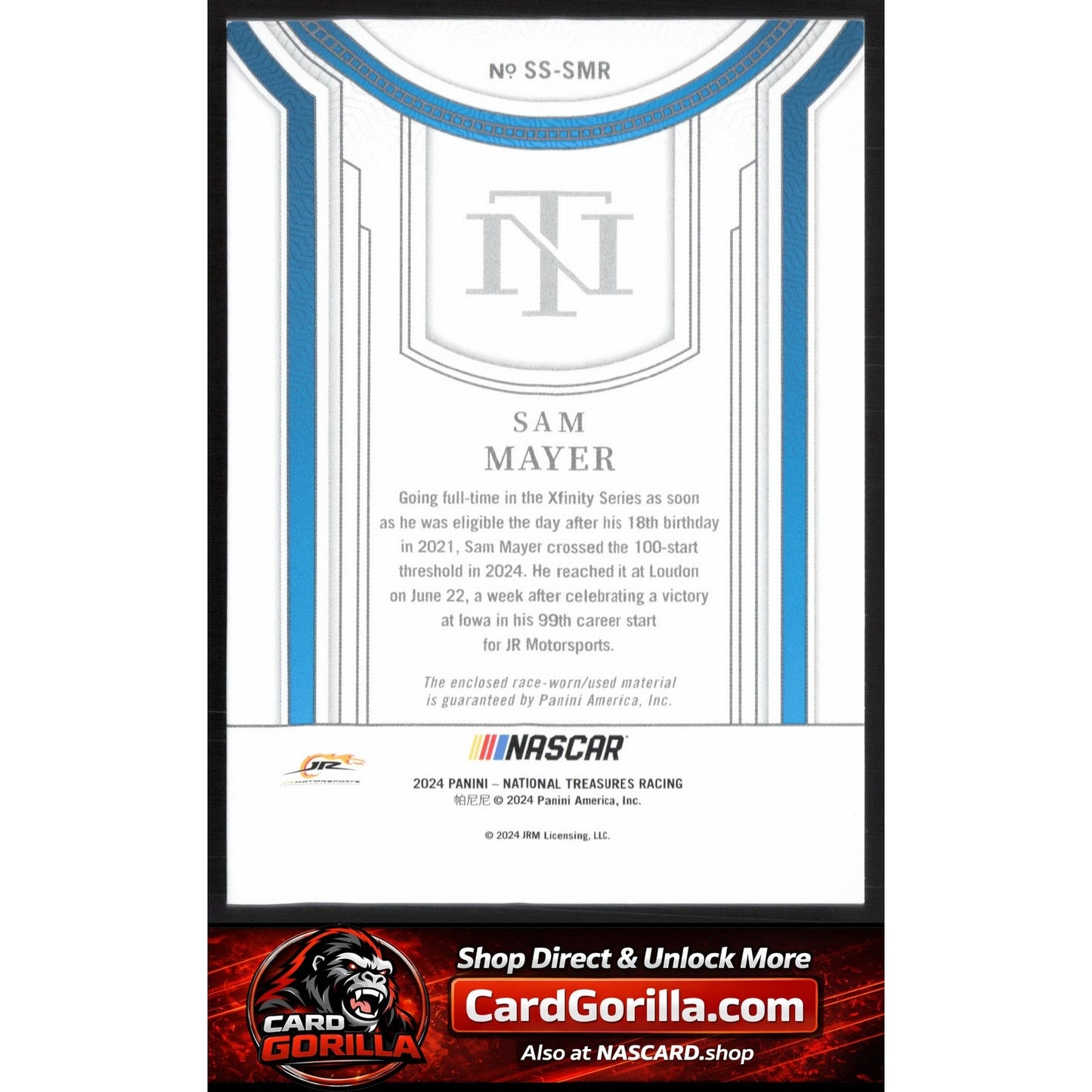 2024 Panini National Treasures #SS-SMR Sam Mayer Silhouettes #/99