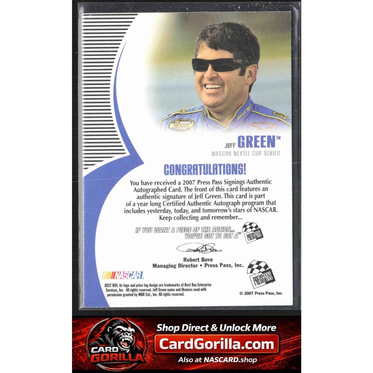 2007 Press Pass #NNO Jeff Green Signings Gold
