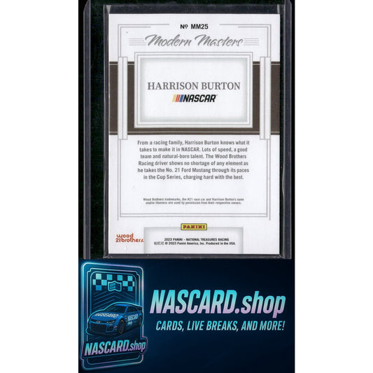 2023 Panini National Treasures #MM25 Harrison Burton Modern Masters - NASCARD.shop