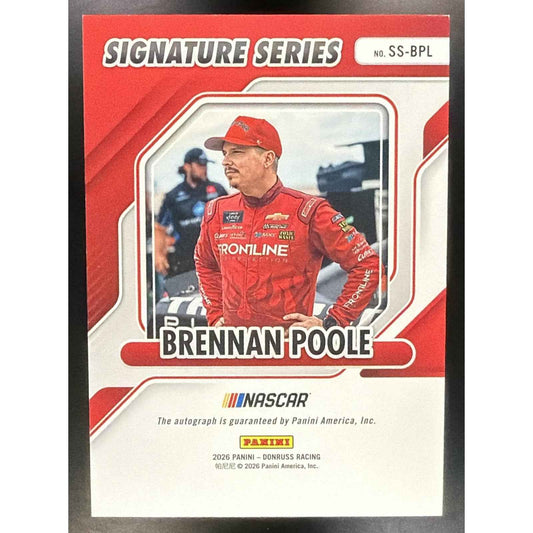 2026 Panini Donruss NASCAR Racing Brennan Poole #25 Signature Series Auto