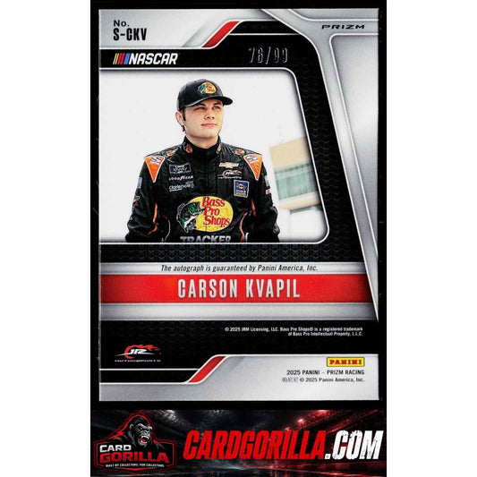 2025 Panini Prizm #S-CKV Carson Kvapil Scripts Red #/99