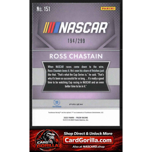 2025 Panini Prizm #151 Ross Chastain Pulsar #/299