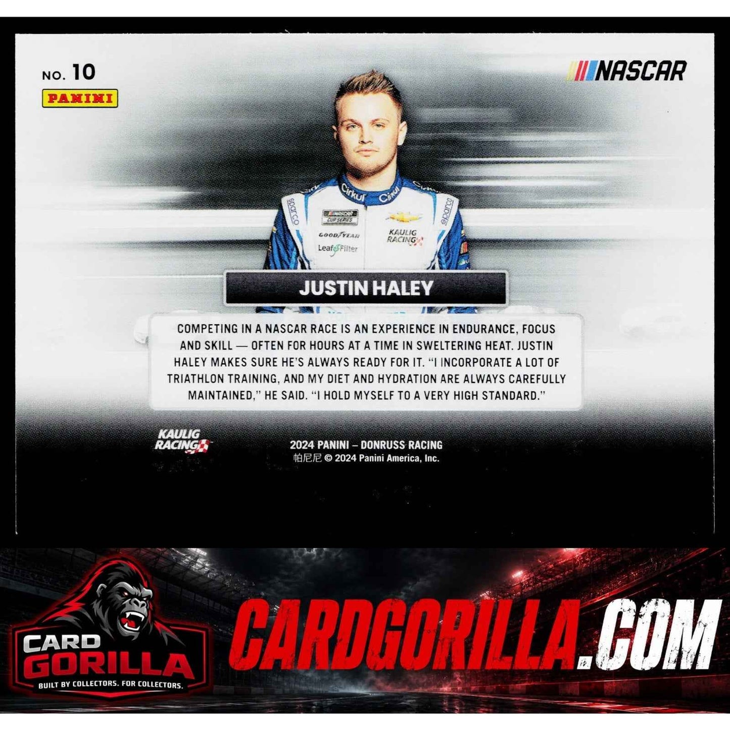 2024 Donruss #10 Justin Haley Badge of Honor