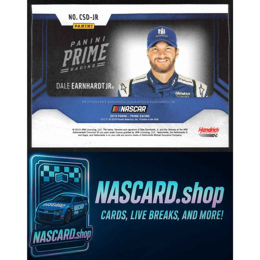 2019 Panini Prime #CSD-JR Dale Earnhardt Jr. Clear Silhouettes Dual #/99