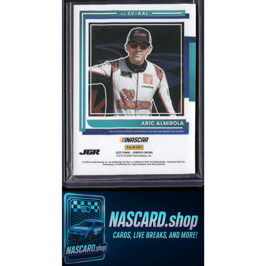 2025 Donruss #SV-AAL Aric Almirola Souvenir Swatches Red #/99 - NASCARD.shop