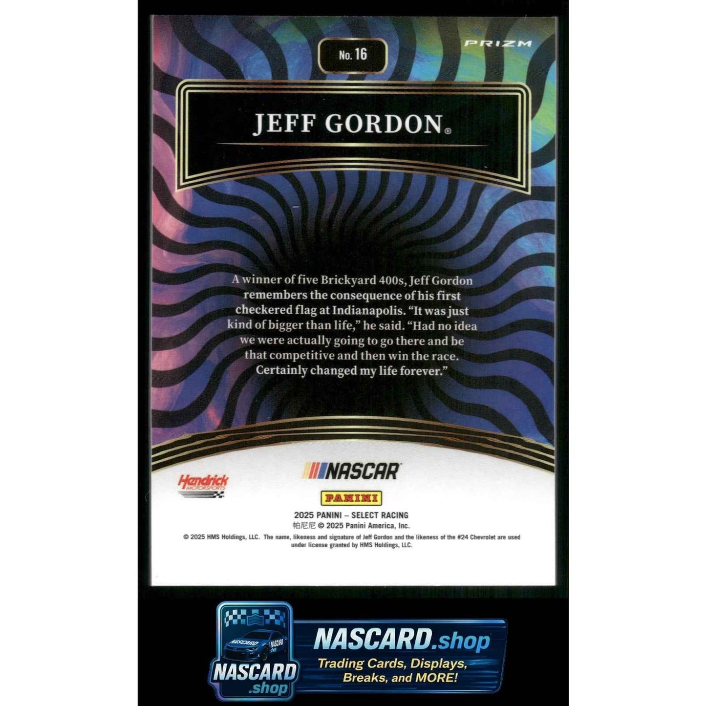 2025 Panini Select #16 Jeff Gordon Color Wheel