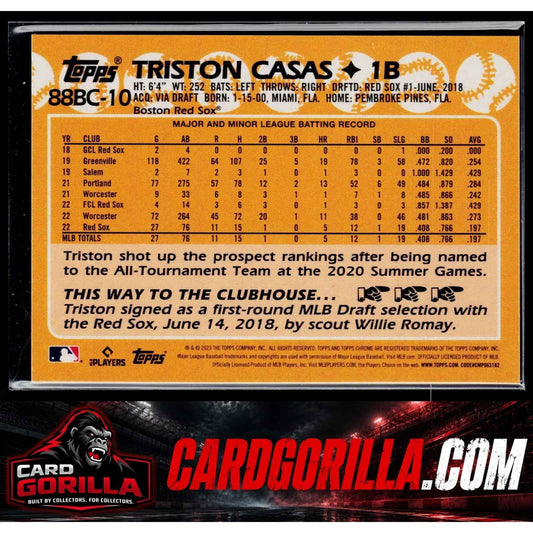 2023 Topps Chrome Triston Casas 35th Anniversary Orange Refractors #/25
