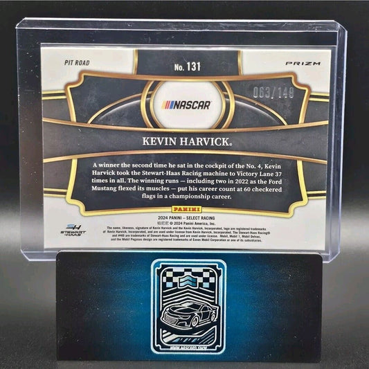 2023 Panini Select Racing Pit Road Red And Blue Prizm #131 Kevin Harvick /149