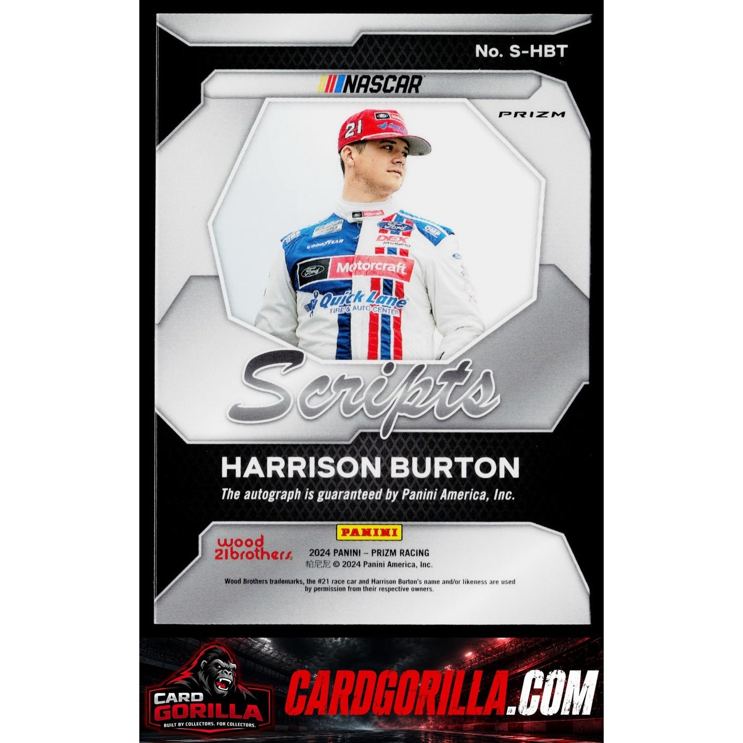 2024 Panini Prizm #S-HBT Harrison Burton Scripts