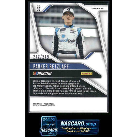 2025 Panini Prizm #58 Parker Retzlaff Red #/249