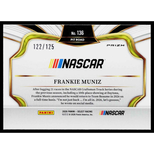 2026 Panini Select #136 Frankie Muniz Maroon Prizms #/125