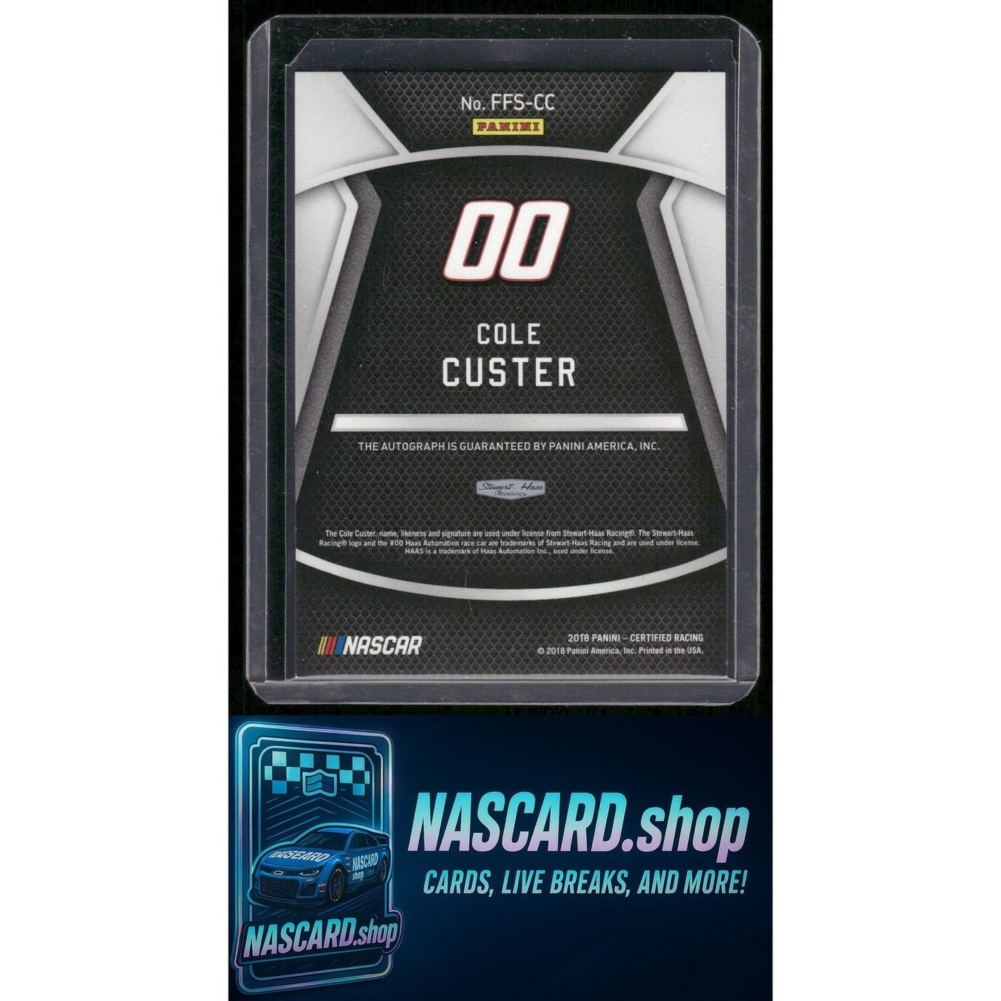 2018 Panini Certified #FFS-CC Cole Custer Fresh Faces Signatures #/75 RC