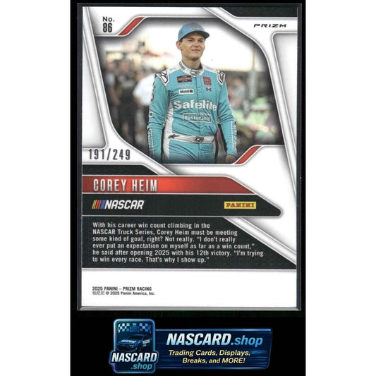 2025 Panini Prizm #86 Corey Heim Red #/249