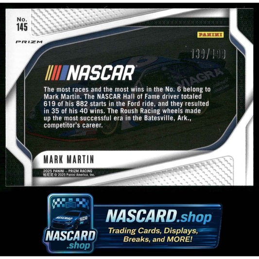 2025 Panini Prizm #145 Mark Martin Blue #/199