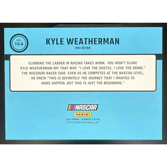 2024 Panini Donruss Kyle Weatherman #164 Gold 7/10 Retro 91