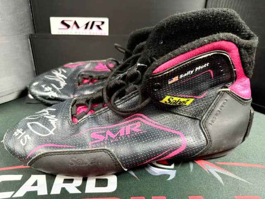 Sally Mott Autographed 2025 Mazda MX-5 Cup Race-Worn Driving Shoes