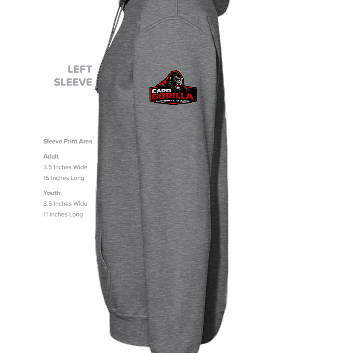 Fan Charcoal Heather - G185 - SLEEVE_LEFT