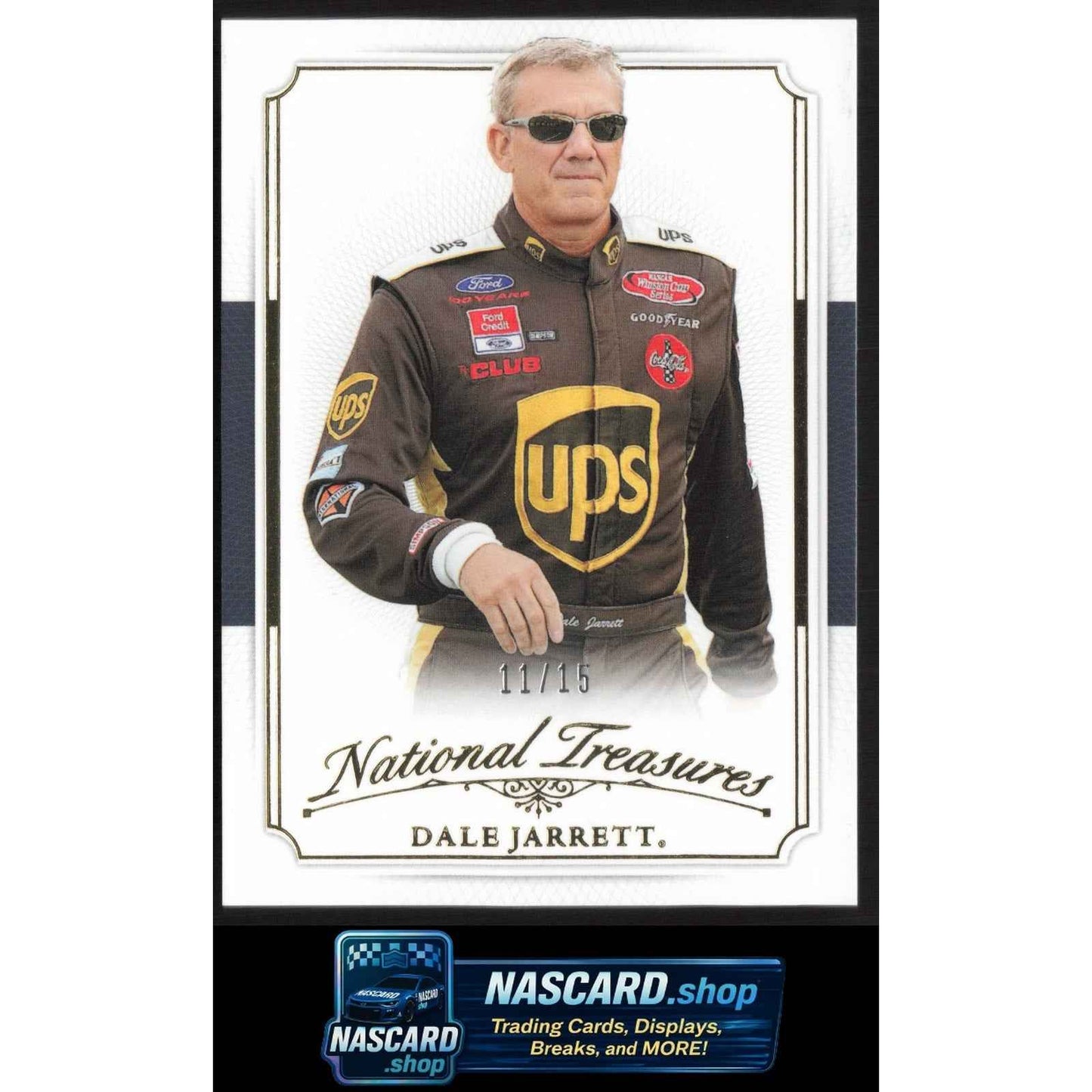 2025 Panini National Treasures #10 Dale Jarrett 2016 Throwback Gold #/15