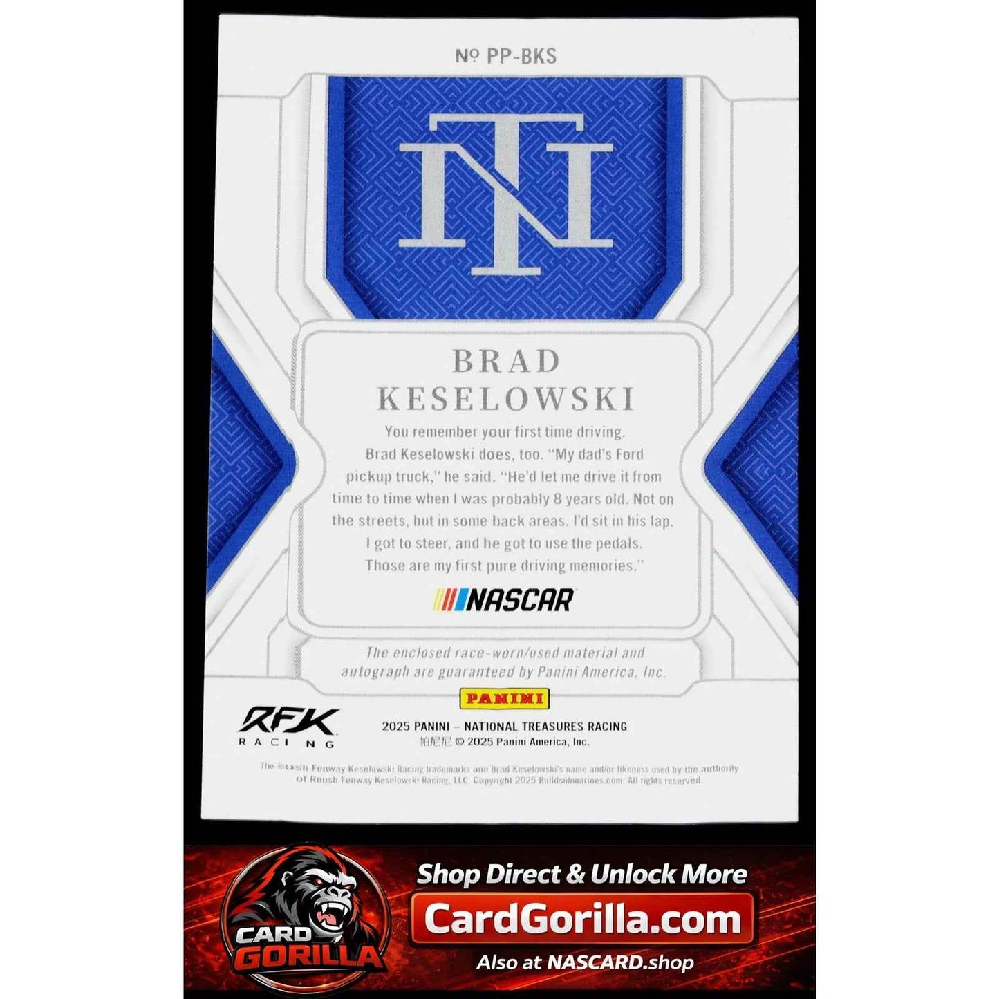 2025 National Treasures Brad Keselowski Premium Patches Stars and Stripes #/13