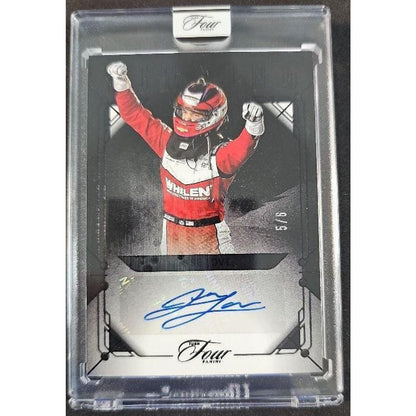 2026 Panini Turn Four Racing Jesse Love #18 Winning Moments Black FOTL /6 Auto