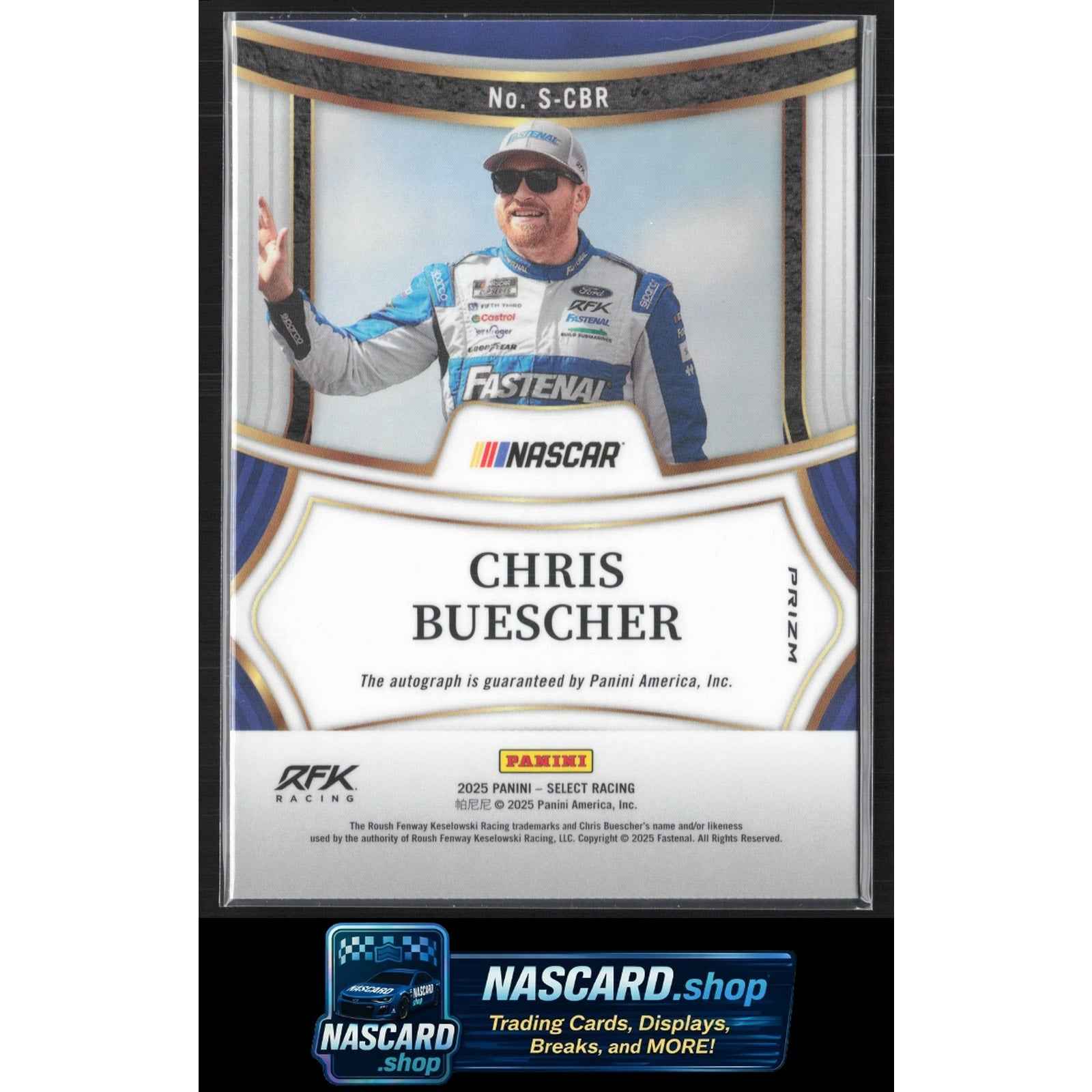 2025 Panini Select #S-CBR Chris Buescher Signatures