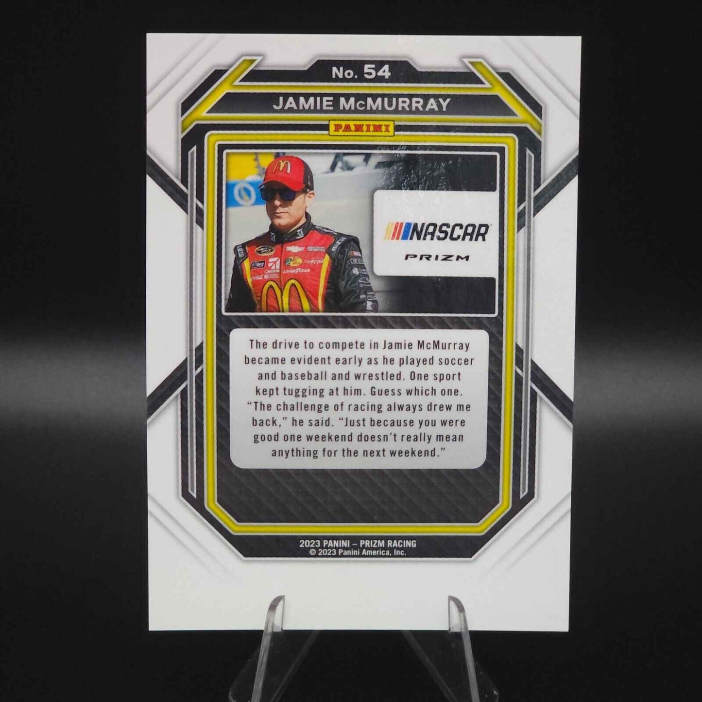 2023 Panini Prizm - Jamie McMurray #54 White Sparkle Prizm - NASCARD.shop