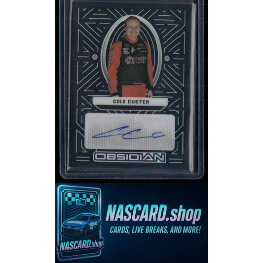 2023 Panini Chronicles Cole Custer Obsidian Signatures Electric Etch Yellow #/10