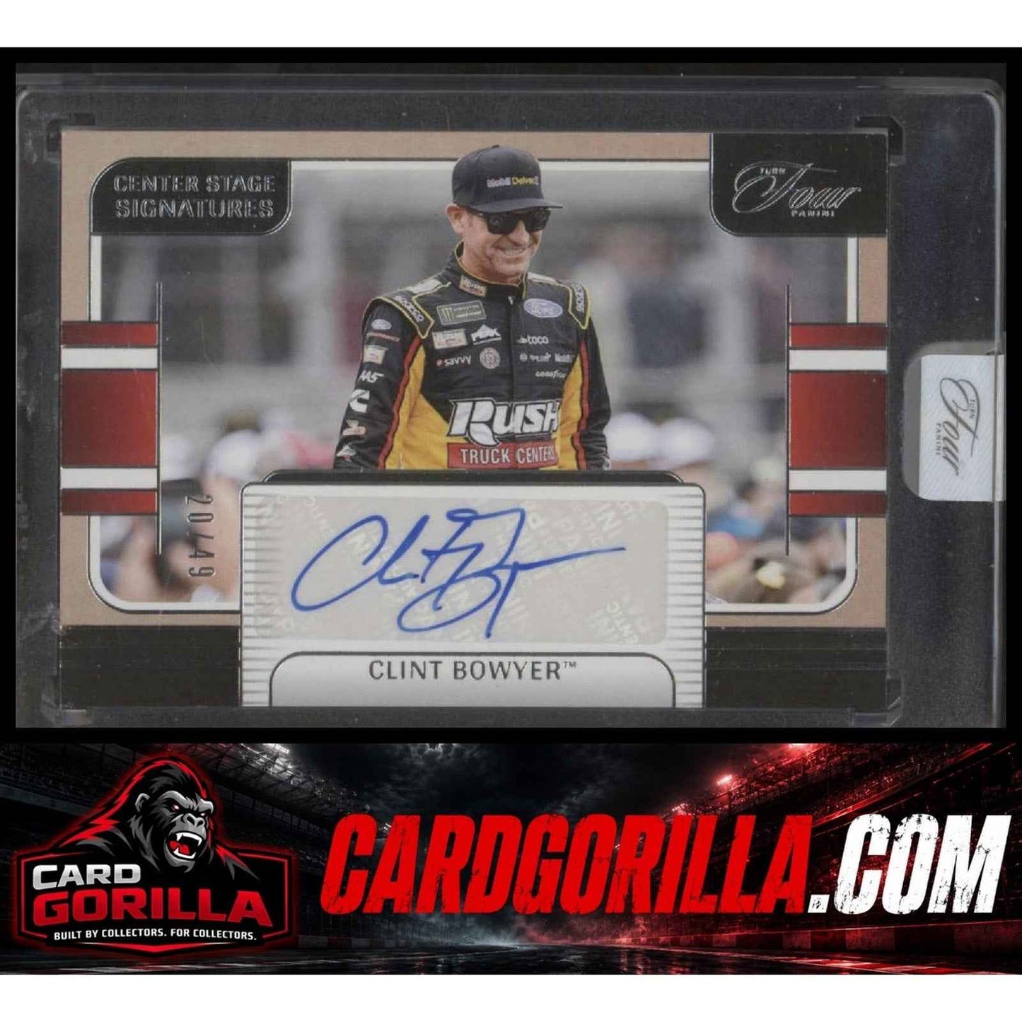 2025 Panini Turn Four #CSS-CBR Clint Bowyer Center Stage Signatures #/49