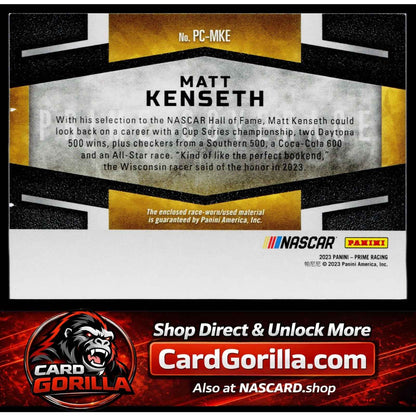 2023 Panini Prime #PC-MKE Matt Kenseth Prime Coverage Holo Gold #/25