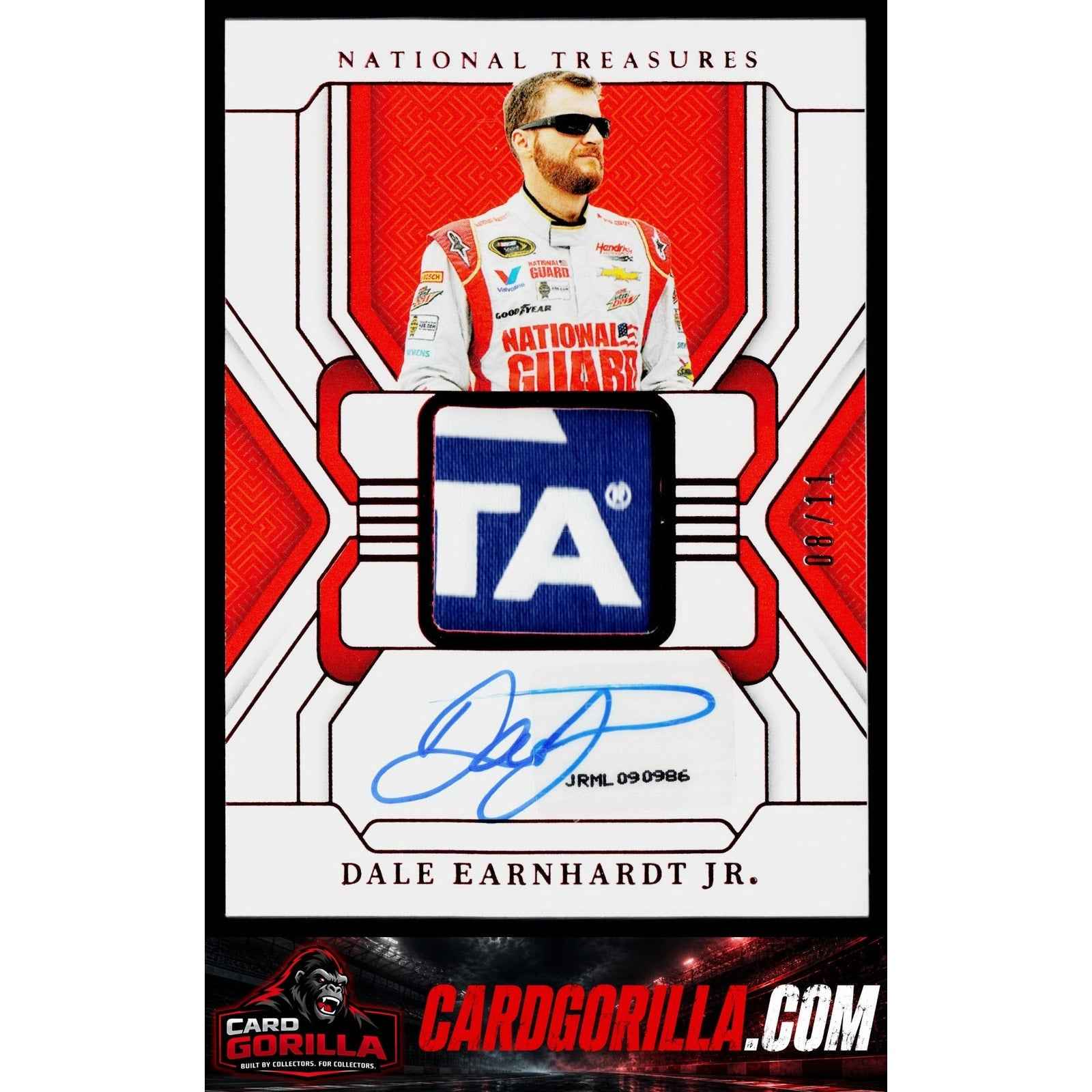 2025 Panini National Treasures Dale Earnhardt Jr Premium Patches Holo Gold #/10