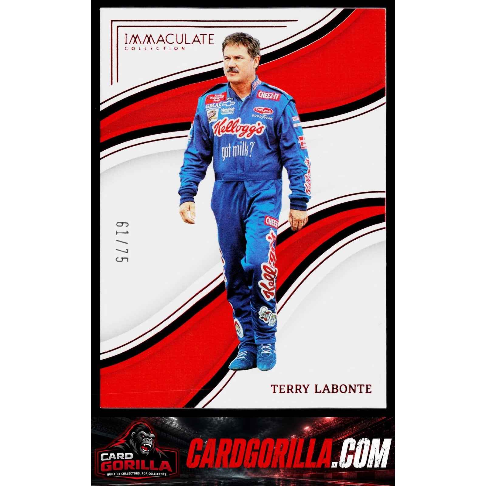 2023 Panini Chronicles #50 Terry Labonte Immaculate Red #/75