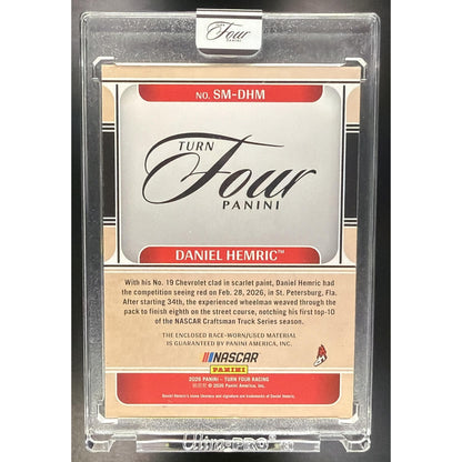 2026 Panini Turn Four Racing Daniel Hemric Sheet Metal Swatches Holo Silver /99