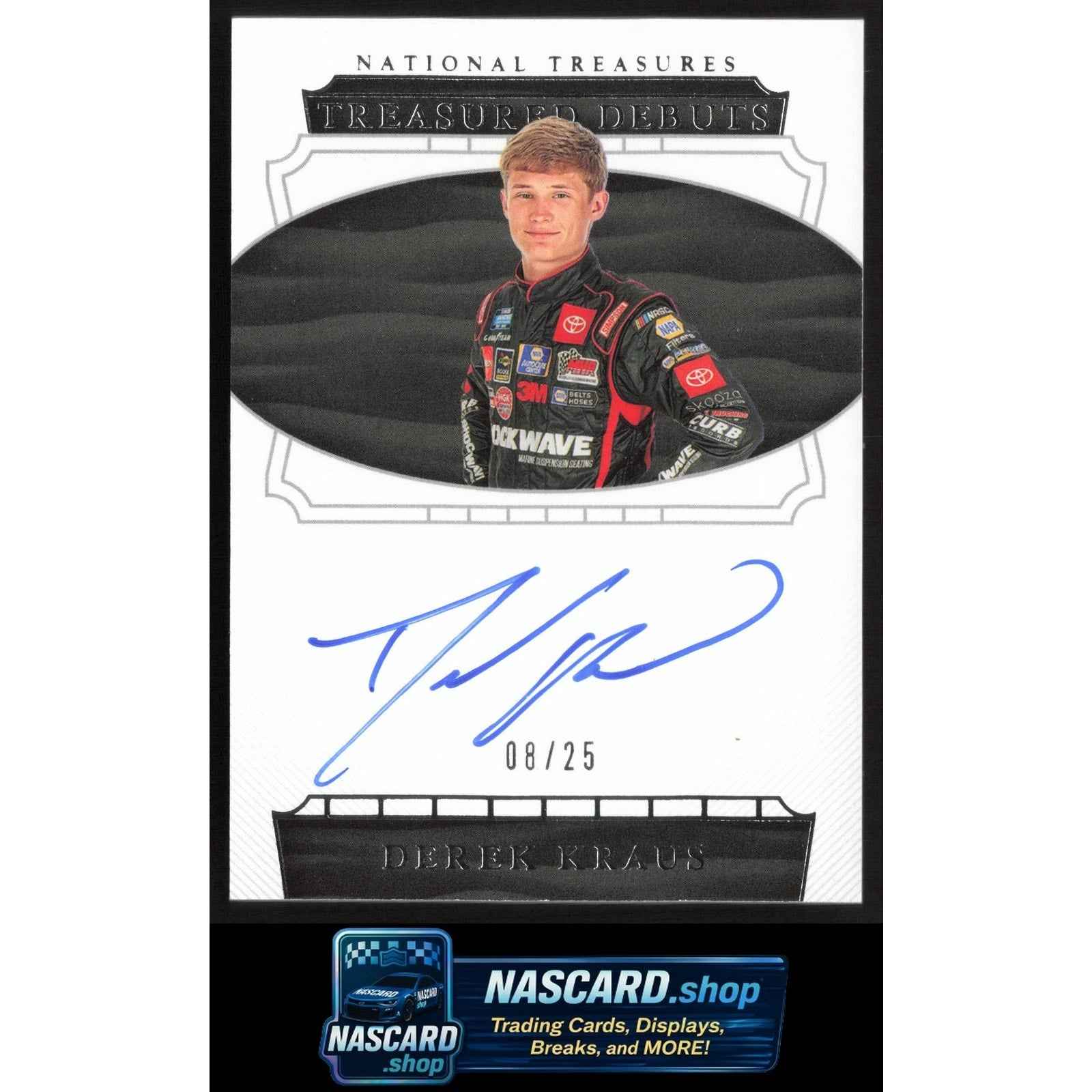 2020 Panini National Treasures #TD-DK Derek Kraus Treasured Debuts #/25