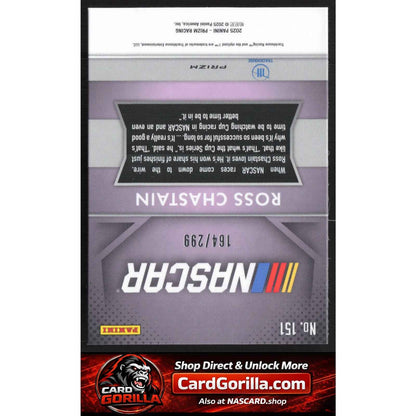 2025 Panini Prizm #151 Ross Chastain Pulsar #/299
