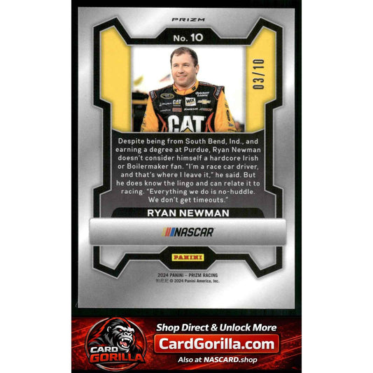 2024 Panini Prizm #10 Ryan Newman Gold #/10