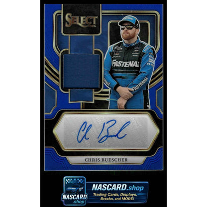 2024 Panini Select Chris Buescher Autographed Memorabilia Blue Prizms #/35
