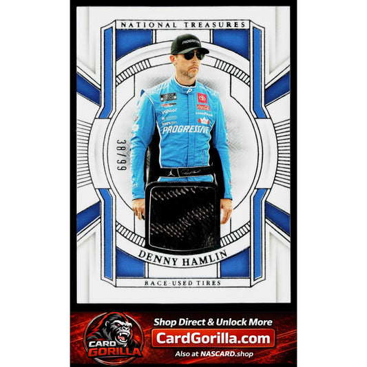 2025 Panini National Treasures #RUT-DHN Denny Hamlin Race Used Tires #/99