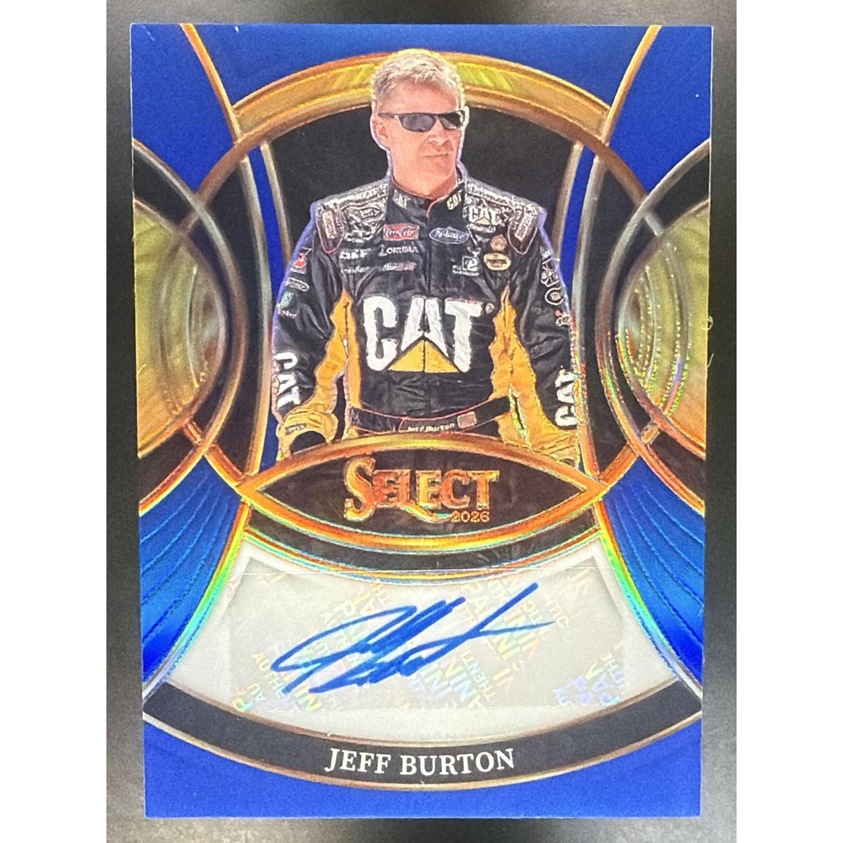 2026 Panini Select NASCAR Jeff Burton #S-JBT Signatures Blue Prizms /99 Auto