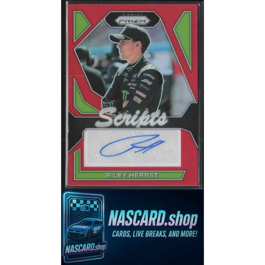 2024 Panini Prizm #S-RHT Riley Herbst Scripts Red #/99
