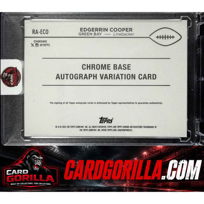 2024 Topps Chrome Edgerrin Cooper Rookies Autographs Padparadscha Sapphire #1/1