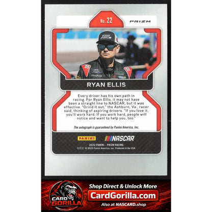 2022 Panini Prizm #22 Ryan Ellis White Sparkle Prizm RC