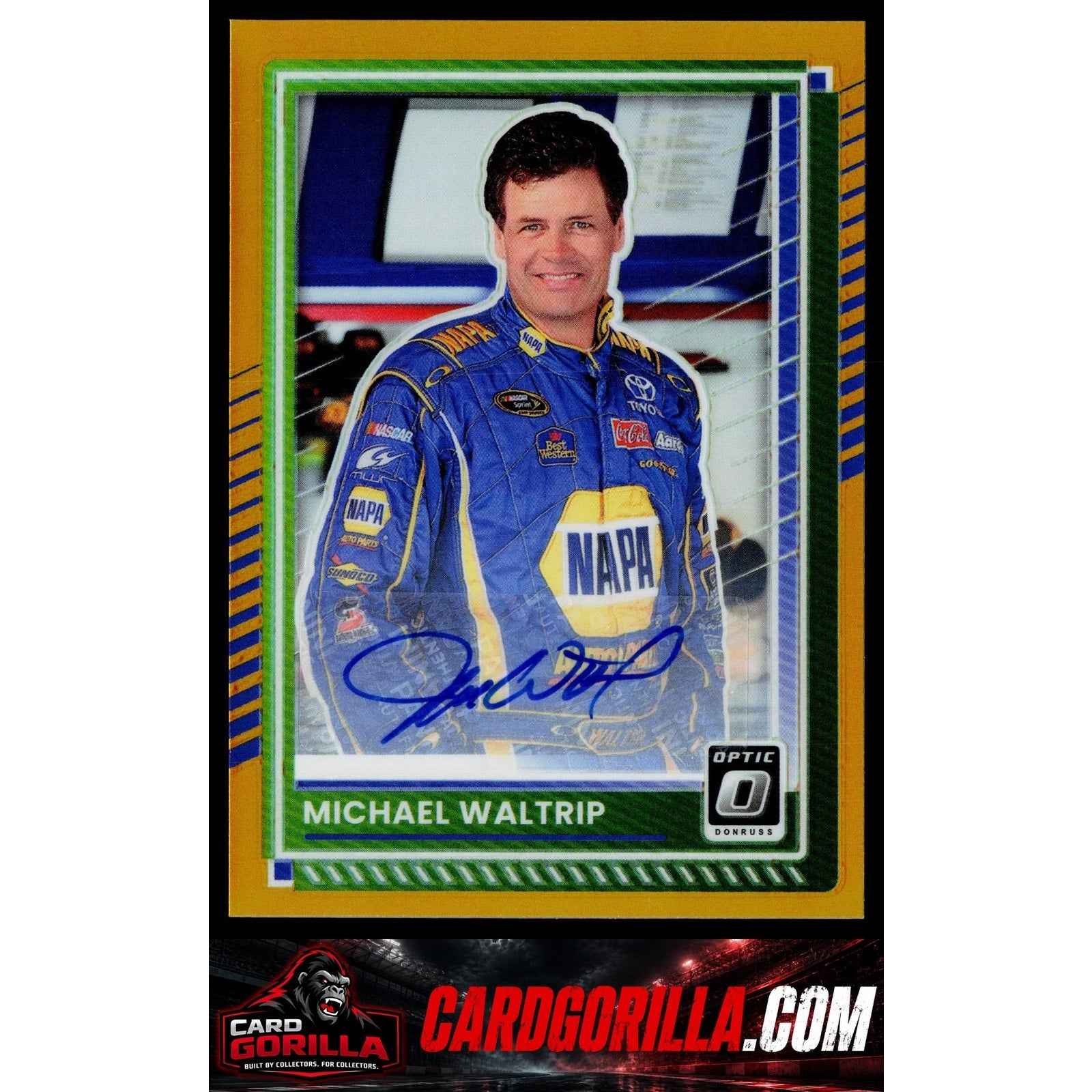 2025 Donruss #46 Michael Waltrip Optic Signatures Gold #/10